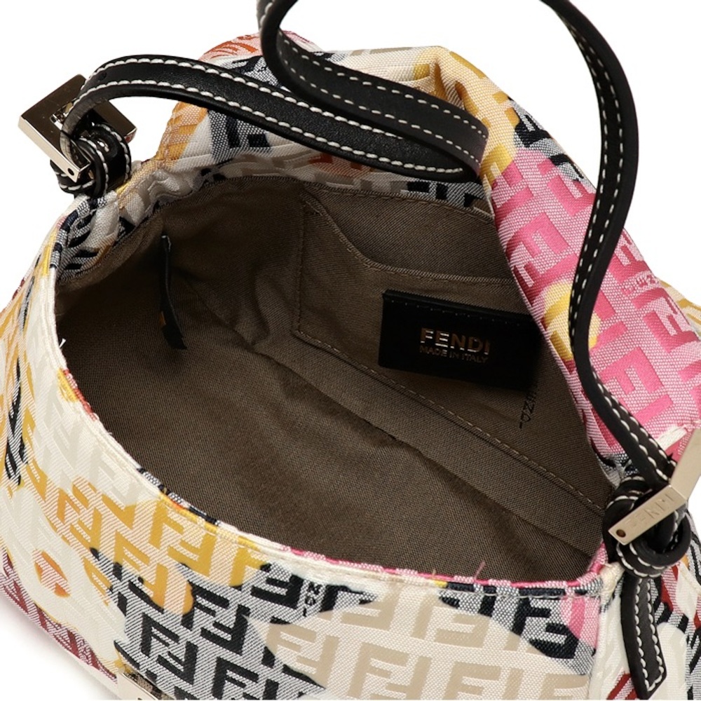 FENDI RARE vintage multicolor zucchino vitello floral mini - Picture 9 of 10